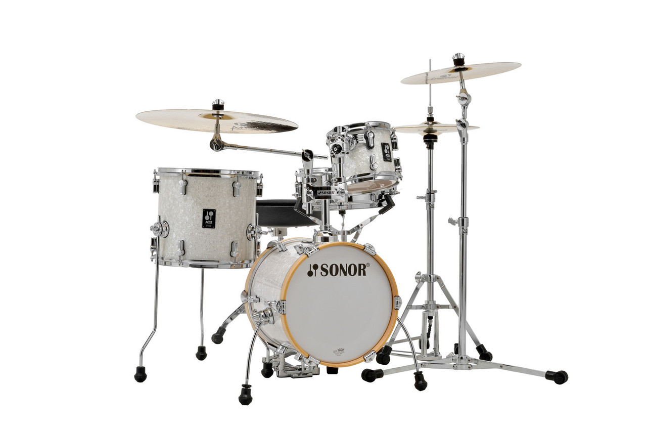 Sonor AQ2 Maple Martini 4 Piece Shell Pack - White Marine Pearl (AQ2-MARTINIWMCWHP) | Musician Madness