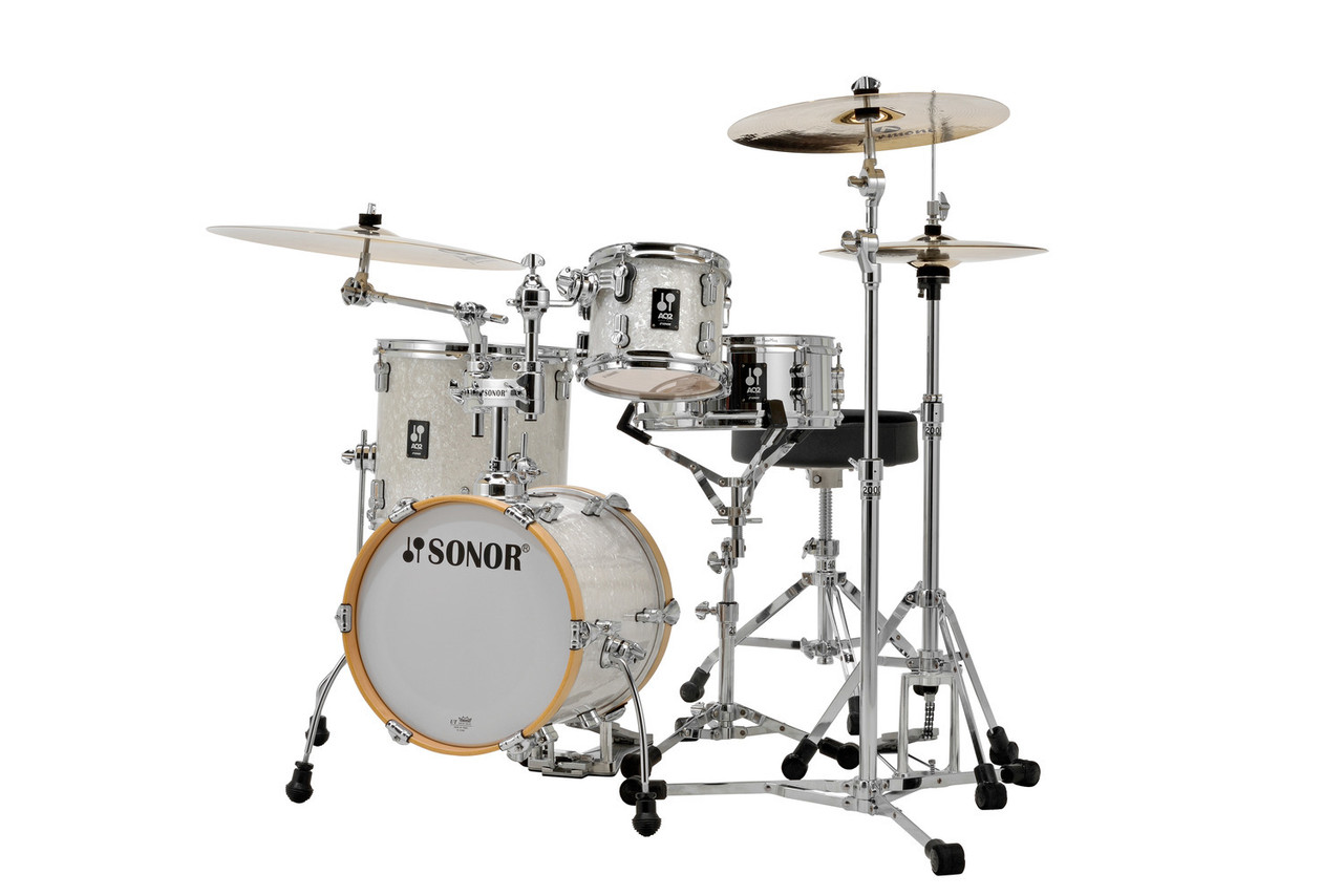 Sonor AQ2 Maple Martini Drum Set – White Marine Pearl (AQ2-MARTINIWMCWHP) available at Musician Madness.