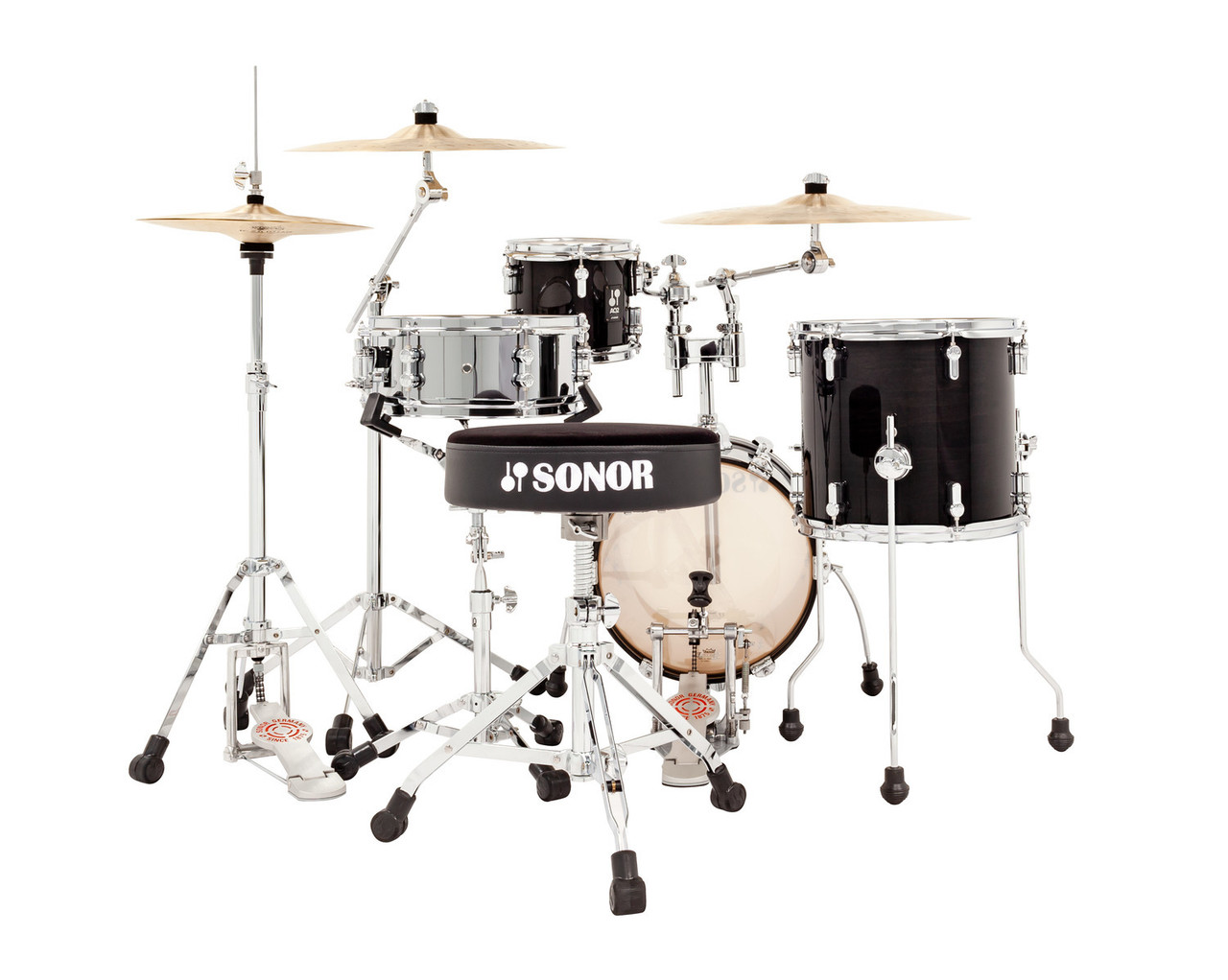 Sonor AQ2 Maple Martini Drum Set â€“ Transparent Black (AQ2-MARTINIWMCTSB) available at Musician Madness.
