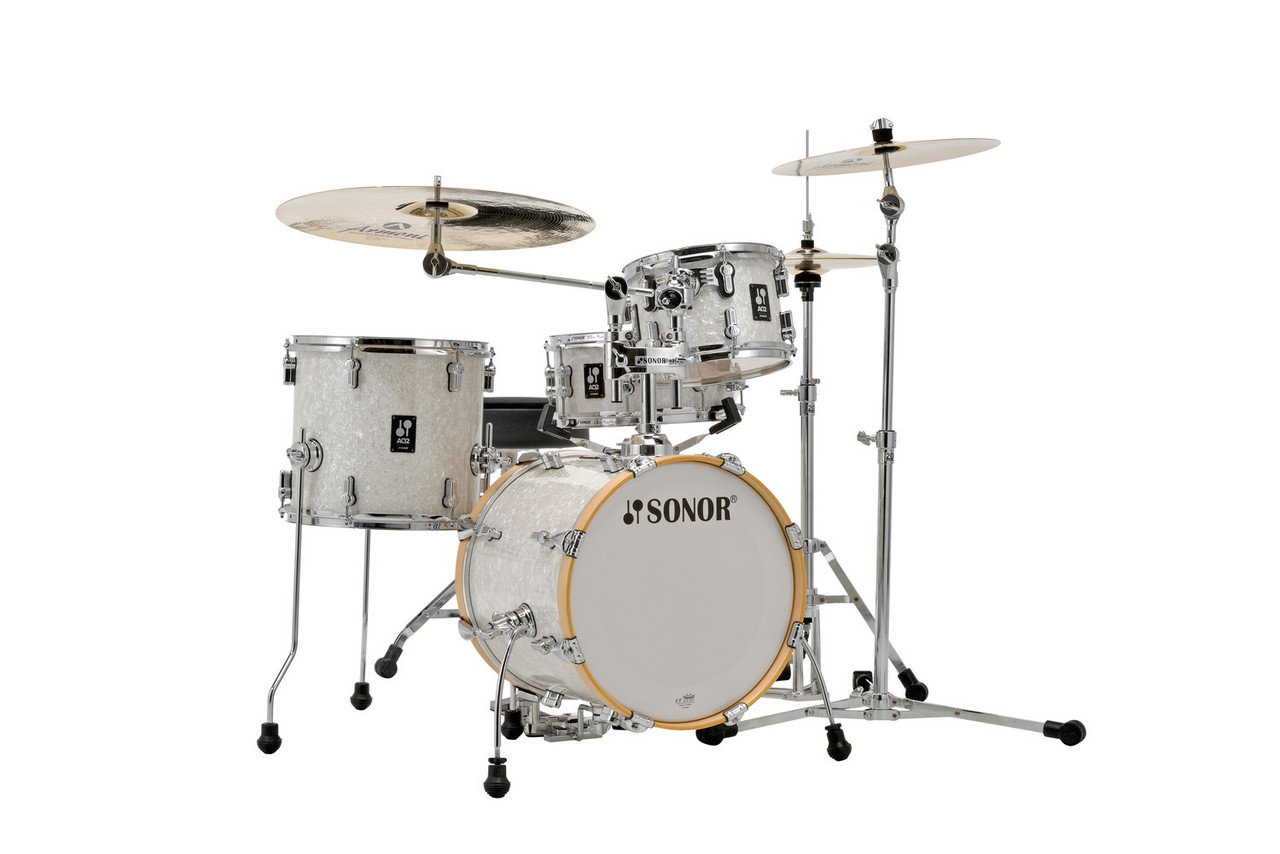 Sonor AQ2 Maple Safari 4 Piece Shell Pack - White Marine Pearl (AQ2-SAFARIWMCWHP) | Musician Madness
