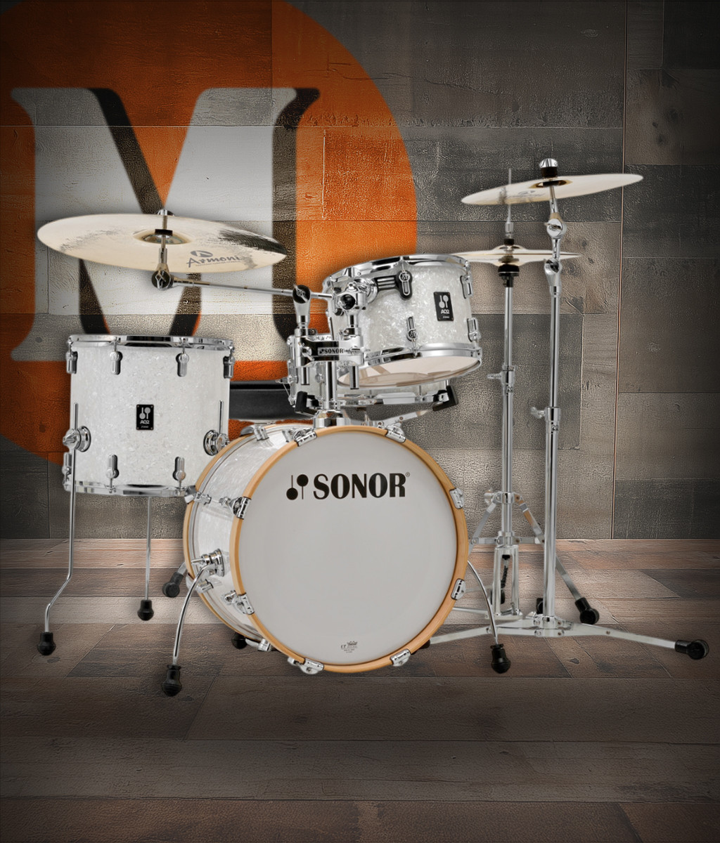 Sonor AQ2 Maple Bop Drum Set â€“ White Marine Pearl (AQ2-BOPWMCWHP) available at Musician Madness.