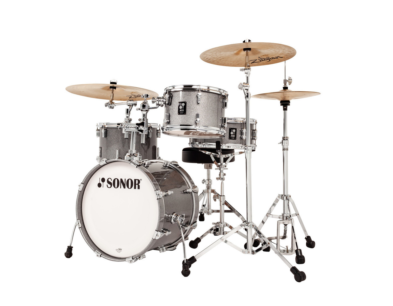 Sonor AQ2 Maple Bop Drum Set - Titanium Quartz (AQ2-BOPWMCTQZ) available at Musician Madness.