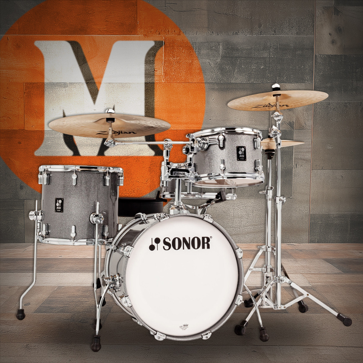 Sonor AQ2 Maple Bop 4 Piece Shell Pack - Titanium Quartz (AQ2-BOPWMCTQZ) | Musician Madness