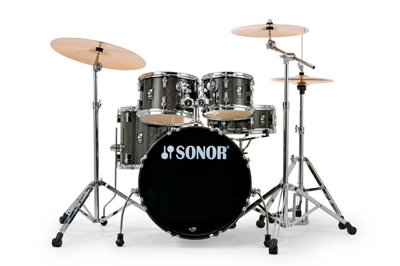 Sonor AQX Studio Drum Set - Black Midnight Sparkle with 1000 Series Hardware (AQX-STUDIO-NC-BMS) available at Musician Madness.