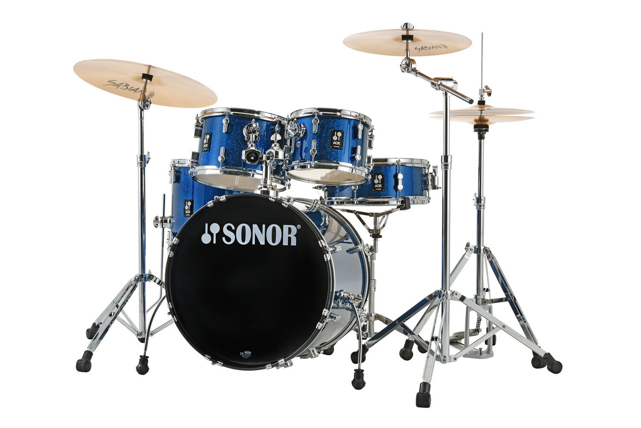 Sonor AQX Studio Drum Set - Black Ocean Sparkle with 1000 Series Hardware (AQX-STUDIO-NC-BOS).