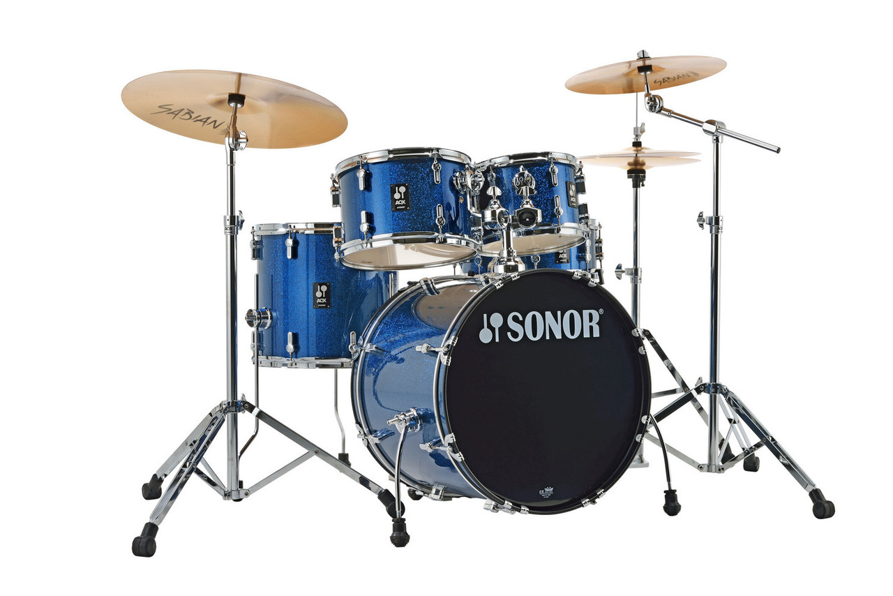 Sonor AQX Studio Drum Set - Black Ocean Sparkle w/ Hardware (AQX-STUDIO-NC-BOS) | Musician Madness
