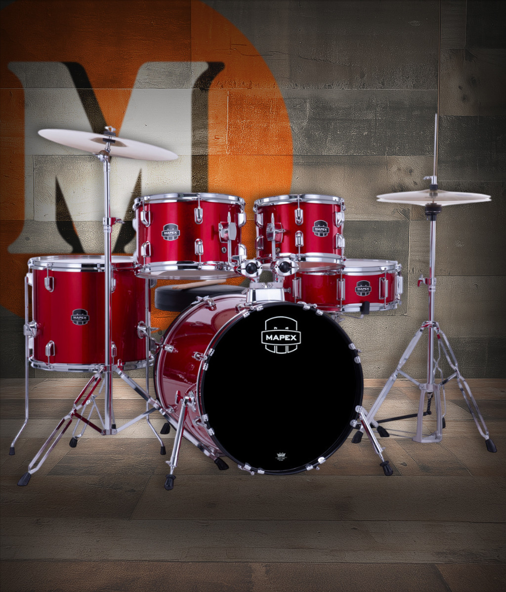 Mapex Comet 5-Piece Complete Drum Set - 18 In. Bass Drum Infra Red (CM5844FTCIR) | Musician Madness
