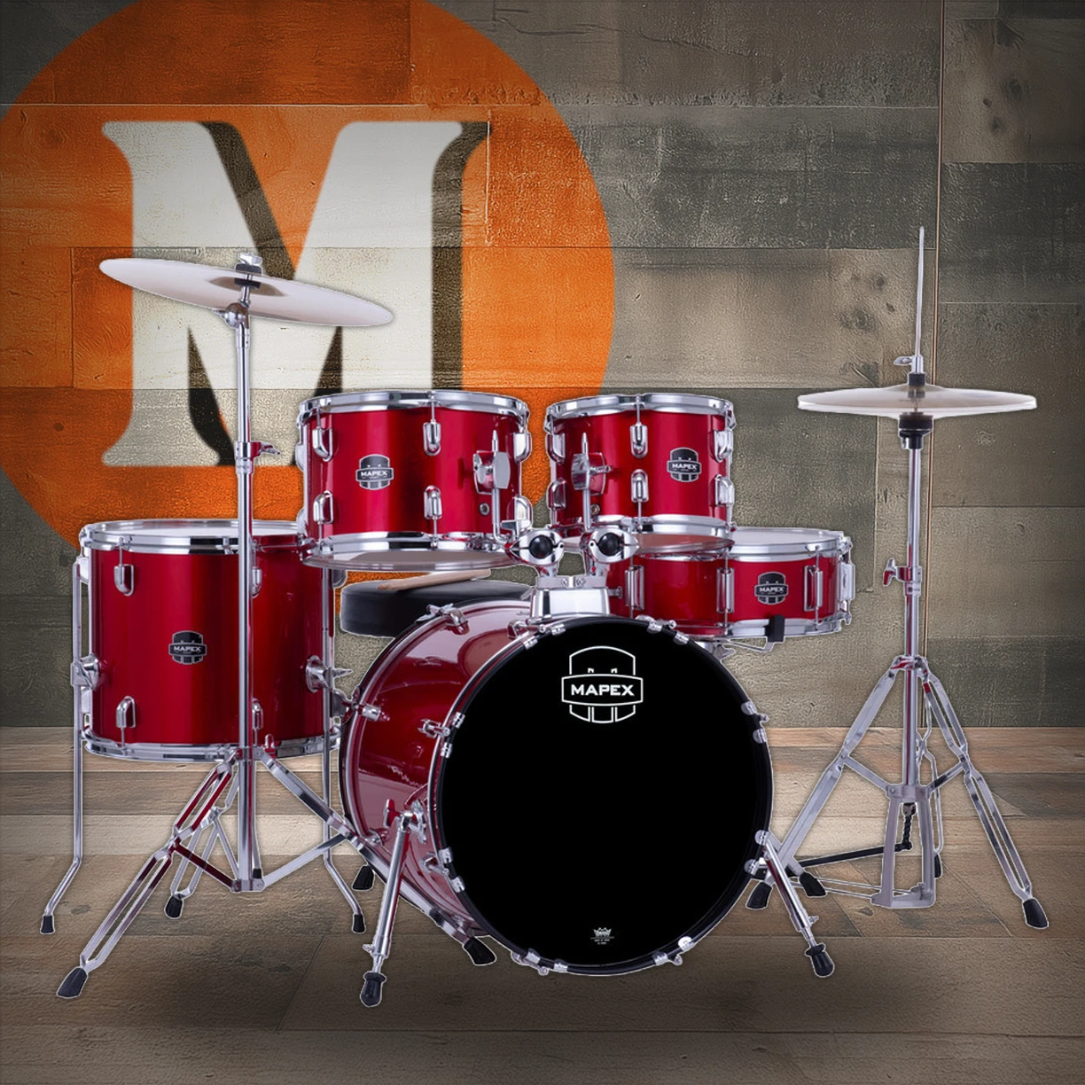 Mapex Comet 5-Piece Complete Drum Set - 18 In. Bass Drum Infra Red (CM5844FTCIR) | Musician Madness