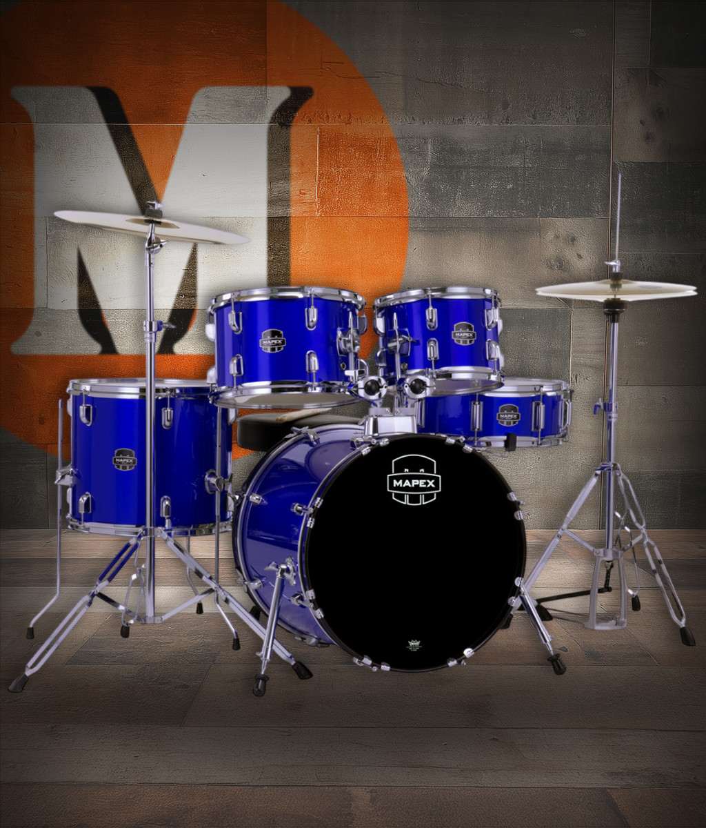 Mapex Comet 5-Piece Complete Drum Set - 18 In. Bass Drum Indigo Blue (CM5844FTCIB) | Musician Madness