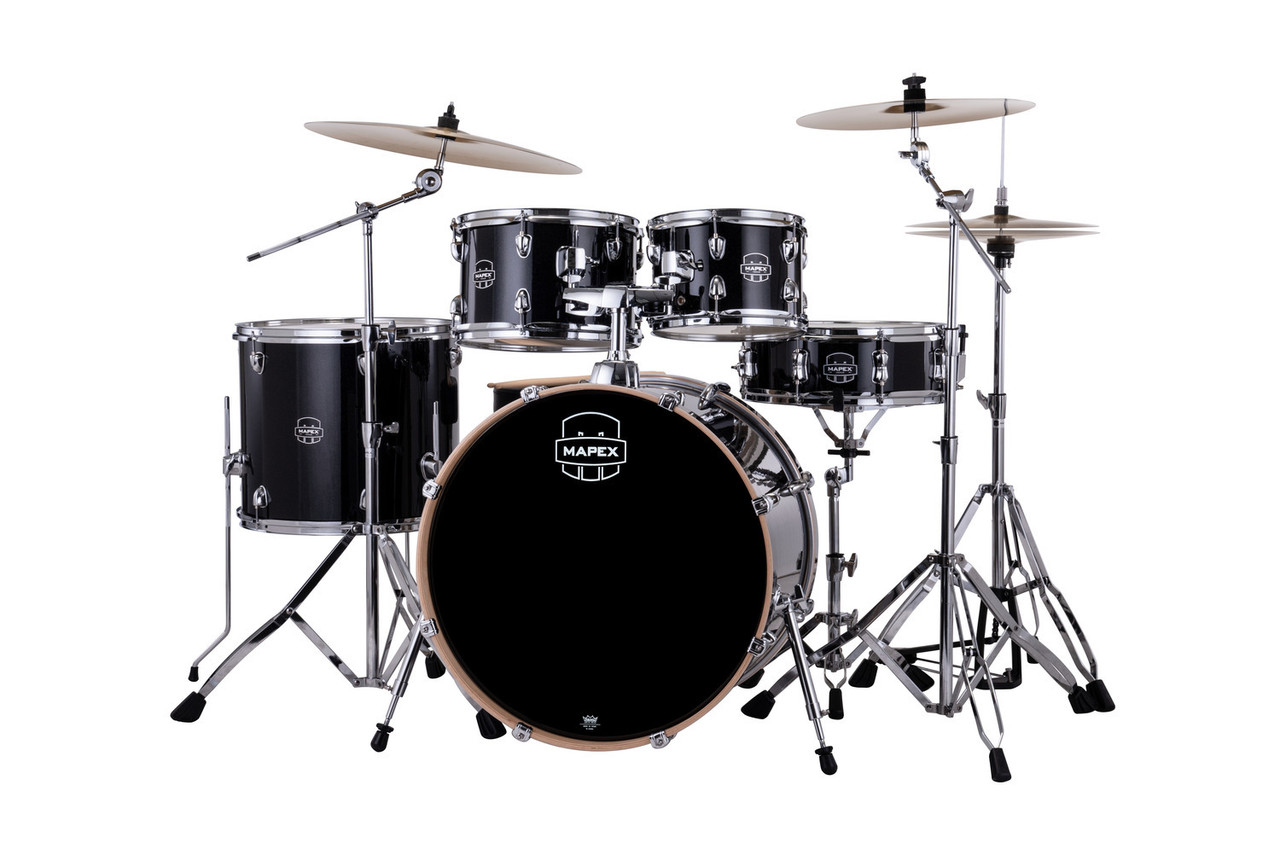 Mapex Venus 5-Piece Rock Drum Set - Black Galaxy Sparkle (VE5295FTCVH) | Musician Madness