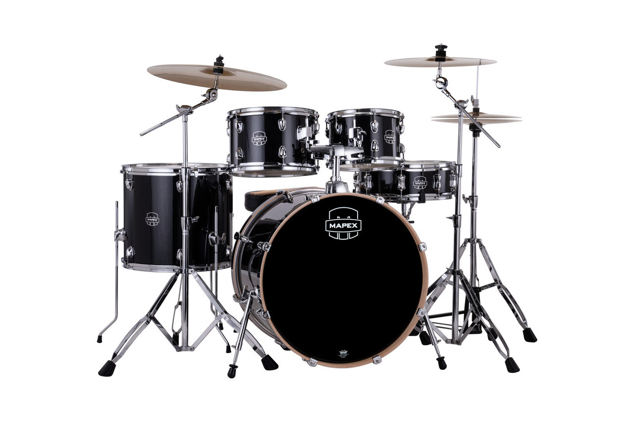 Mapex Venus 5-Piece Rock Drum Set - Black Galaxy Sparkle (VE5295FTCVH) | Musician Madness