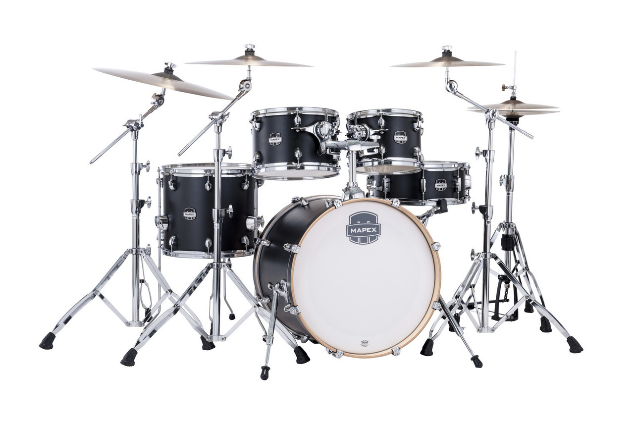 Mapex Mars Maple Fusion Shell Pack - Matte Black (MM504SFKD) | Musician Madness