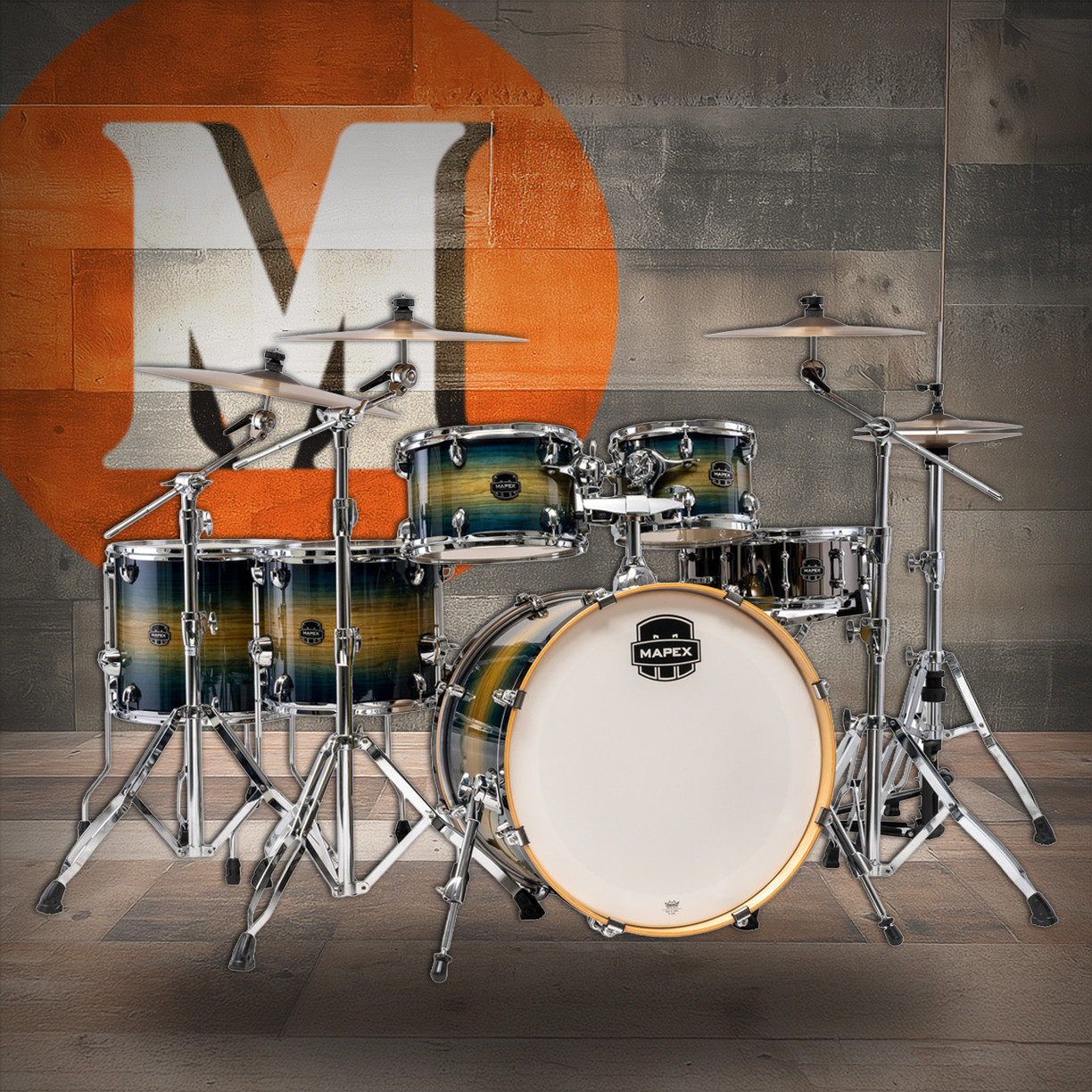 Mapex Armory Series Studioease Shell Pack - Rainforest Burst