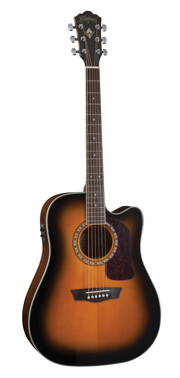 Washburn Heritage 10 Series D10SCE Acoustic-Electric - Tobacco Burst (HD10SCETB-O-U) | Musician Madness