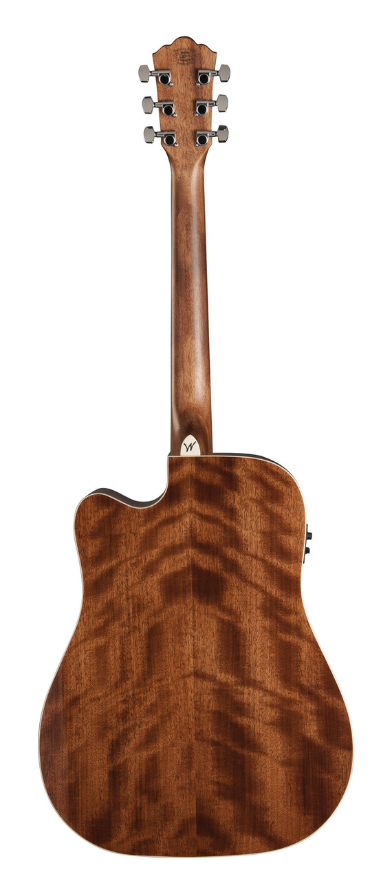 Washburn D10SCE Heritage 10 Series Acoustic-Electric Guitar in Tobacco Burst featuring a solid spruce top, dreadnought cutaway shape, Tobacco Burst finish, and built-in electronics for live and studio versatility.