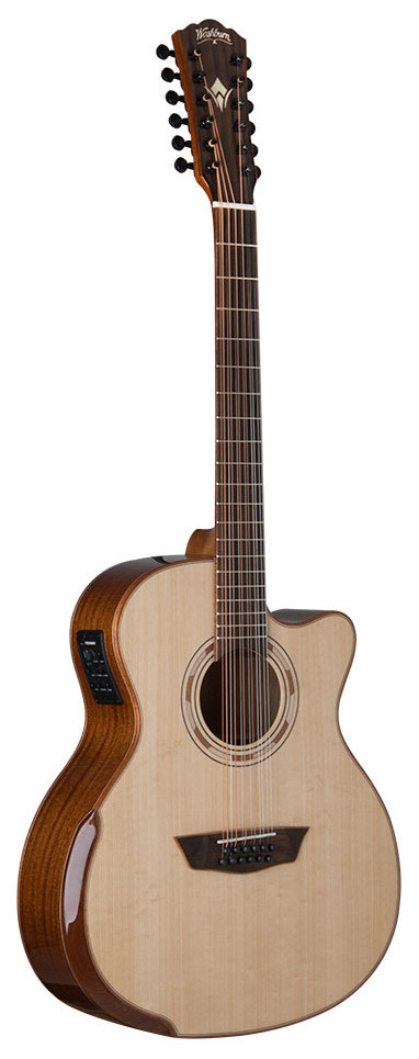 Washburn Comfort Deluxe G15SCE-12 Grand Auditorium 12-String Acoustic-Electric – Natural (WCG15SCE12-O-U)