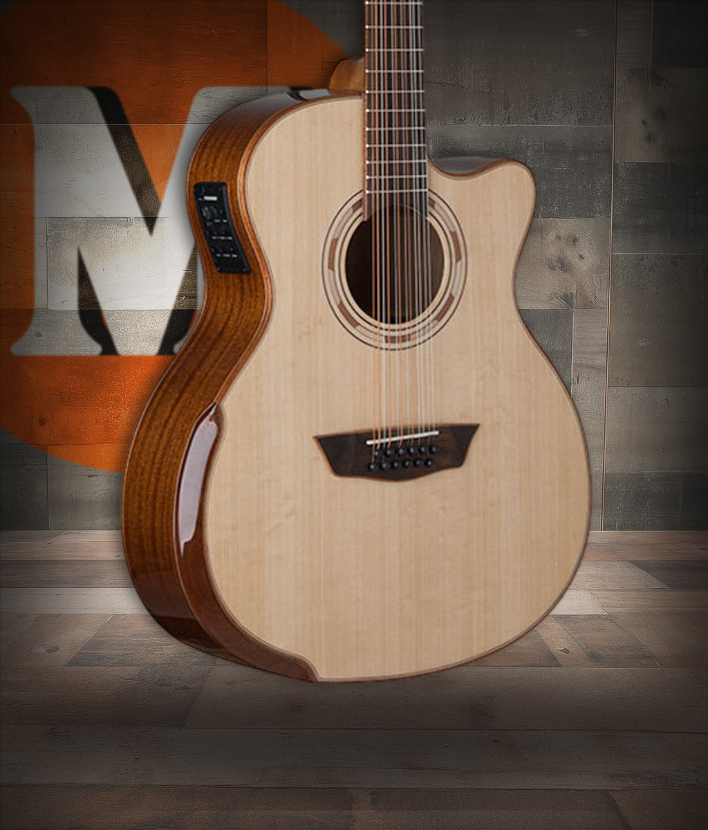 Washburn Comfort Deluxe G15SCE-12 Grand Auditorium 12-String Acoustic-Electric - Natural (WCG15SCE12-O-U) | Musician Madness