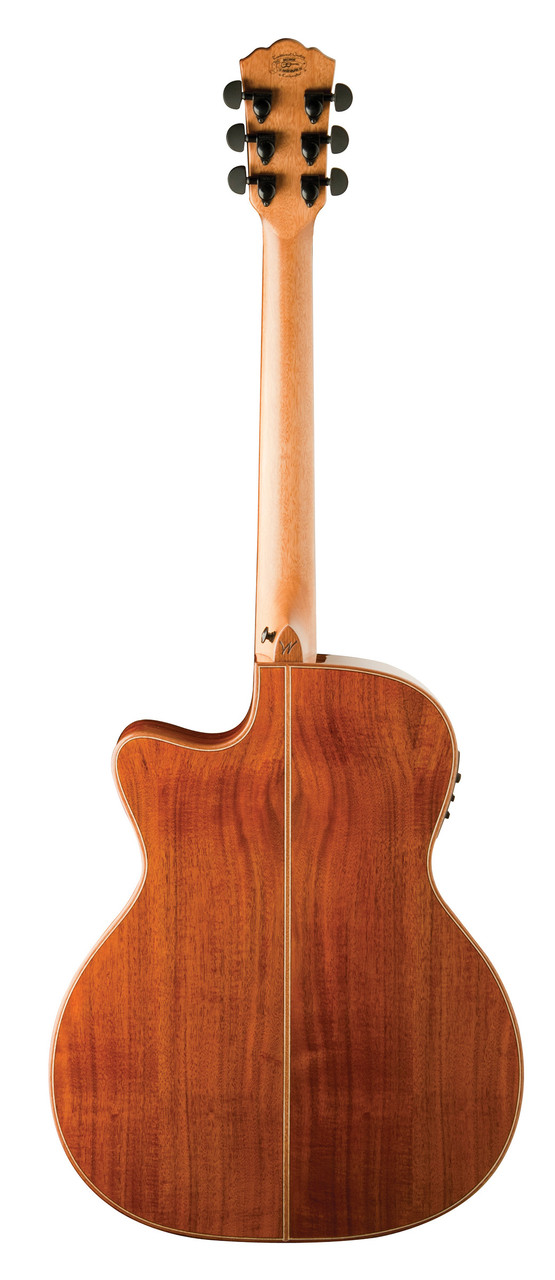 Washburn G55CE Comfort Deluxe 55 Series Acoustic-Electric Guitar featuring a koa top, grand auditorium cutaway design, ergonomic Comfort Series contour, and onboard electronics for rich, expressive tone on stage or in the studio.