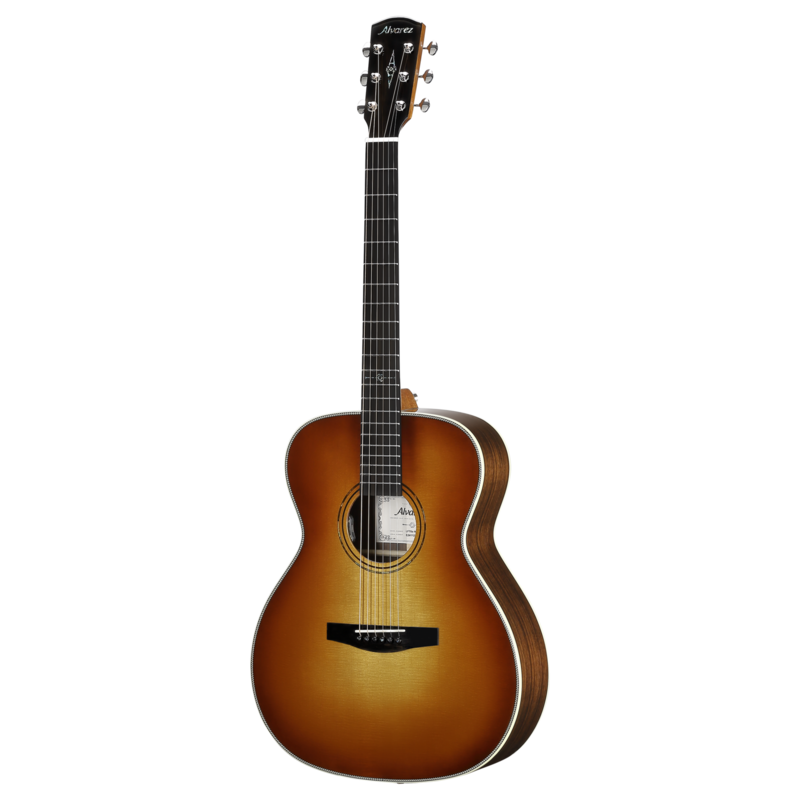 Alvarez Laureate LF70E Folk/OM Acoustic-Electric - Herringbone Sunset (LF70E_Herringbone_Sunset) | Musician Madness