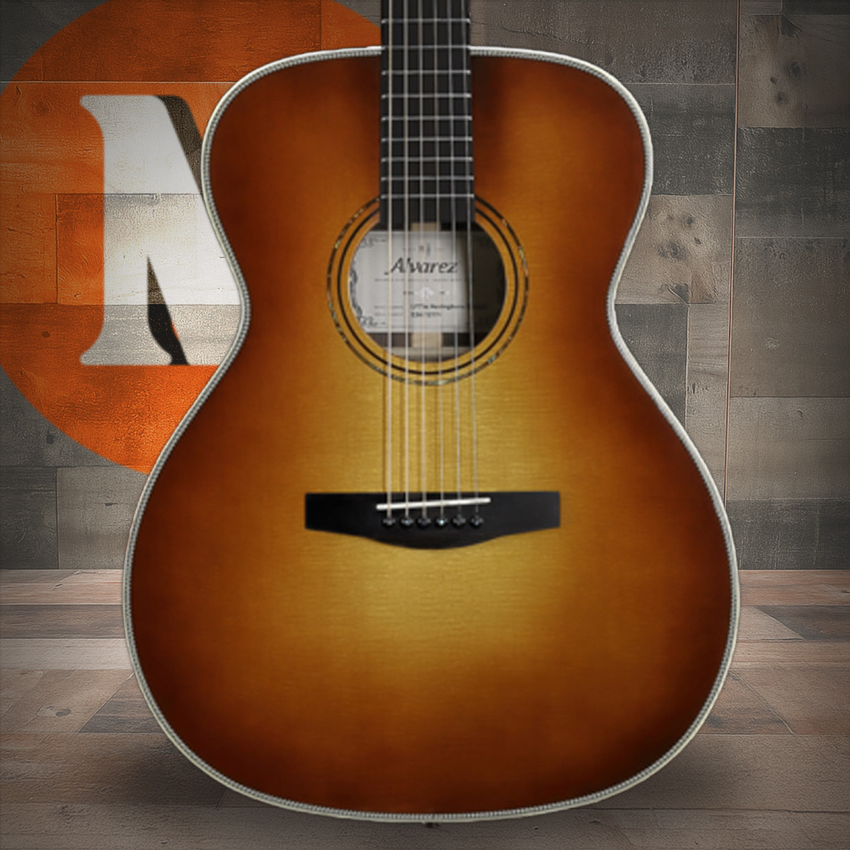 Alvarez Laureate LF70E Folk/OM Acoustic-Electric - Herringbone Sunset (LF70E_Herringbone_Sunset) | Musician Madness