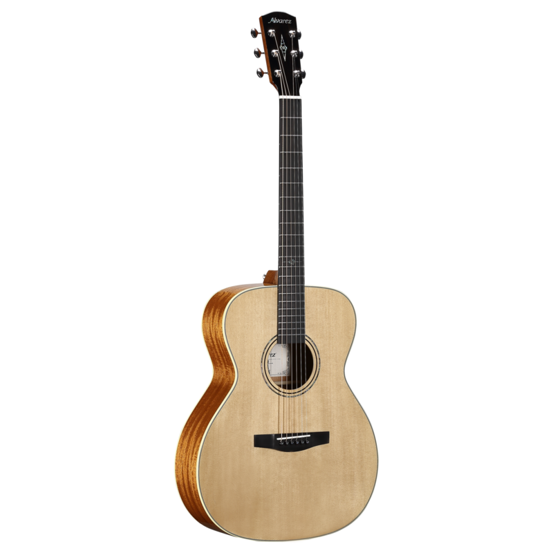 Alvarez Laureate LF60e Folk/OM Acoustic-Electric Guitar featuring an OM body, natural finish, balanced tonal response, premium Laureate craftsmanship, and onboard electronics for live and studio performance.