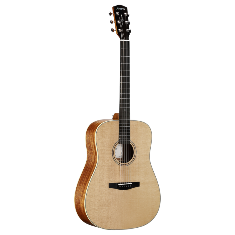 Alvarez Laureate LD60e Dreadnought Acoustic-Electric Guitar featuring a full dreadnought body, natural finish, warm powerful tone, premium Laureate craftsmanship, and onboard electronics for live and studio use.