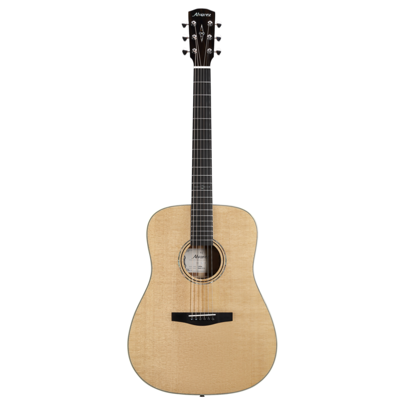 Alvarez Laureate LD60e Dreadnought Acoustic-Electric Guitar featuring a full dreadnought body, natural finish, warm powerful tone, premium Laureate craftsmanship, and onboard electronics for live and studio use.