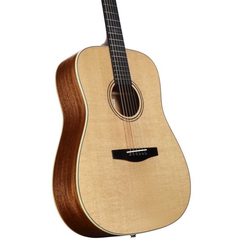 Alvarez Laureate LD60e Dreadnought Acoustic-Electric Guitar featuring a full dreadnought body, natural finish, warm powerful tone, premium Laureate craftsmanship, and onboard electronics for live and studio use.