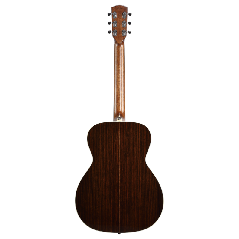 Alvarez Laureate LF70e Folk/OM Acoustic-Electric Guitar in Herringbone Blacktop featuring an OM body, balanced tonal response, striking blacktop finish with herringbone trim, and premium onboard electronics for professional performance.