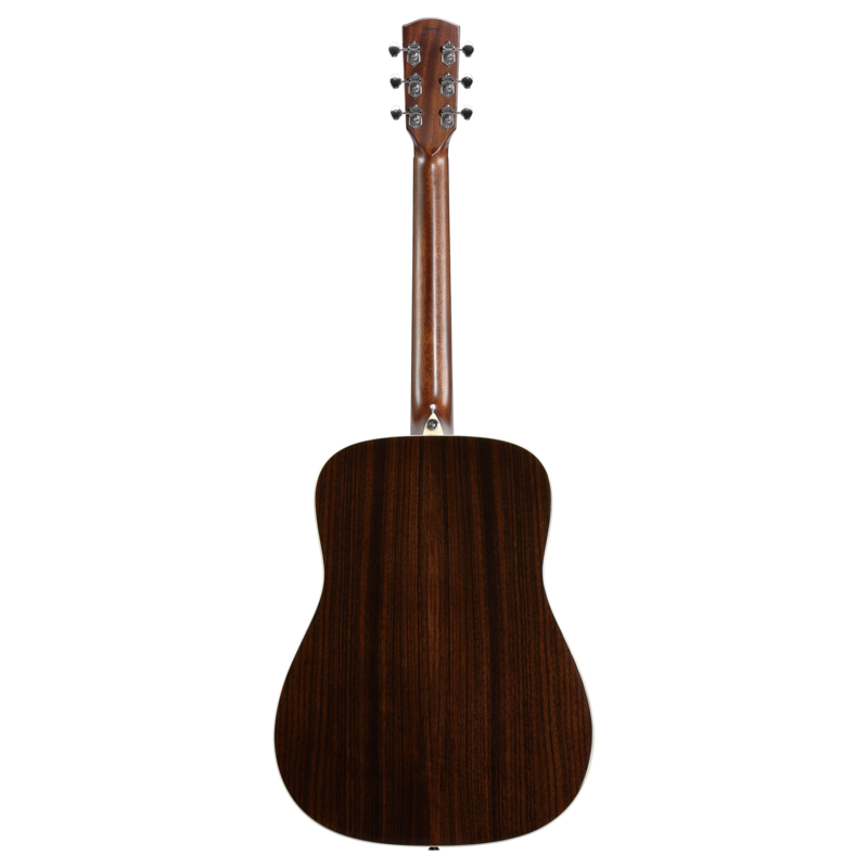 Alvarez Laureate LD70e Dreadnought Acoustic-Electric Guitar in Herringbone Sunset featuring a full dreadnought body, warm and powerful tonal character, classic herringbone detailing, and high-quality onboard electronics for live and studio use.