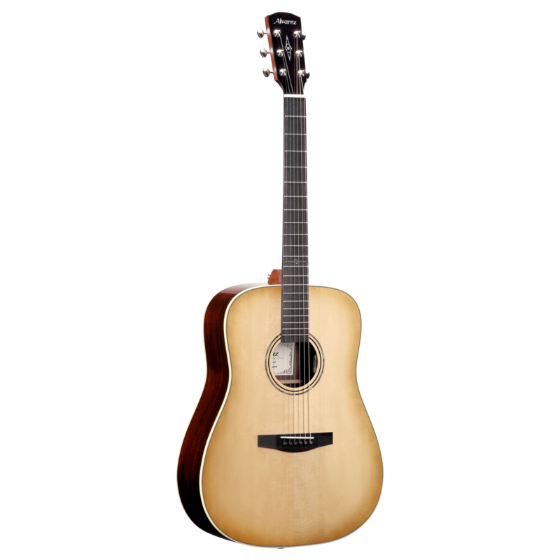 Alvarez Laureate LD70Le Left-Handed Dreadnought Acoustic-Electric Guitar in Daybreak featuring a full dreadnought body, left-handed design, bold low-end projection, and premium onboard electronics for live and studio performance.