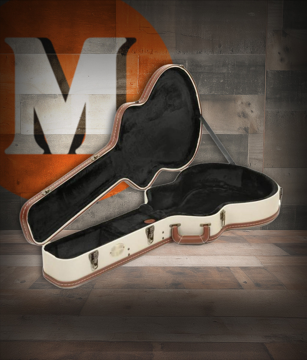 Alvarez JC1 Deluxe Jumbo Guitar Wood Case featuring a durable wooden exterior, plush protective interior, secure latches, and a form-fitted design crafted specifically for jumbo acoustic guitars.