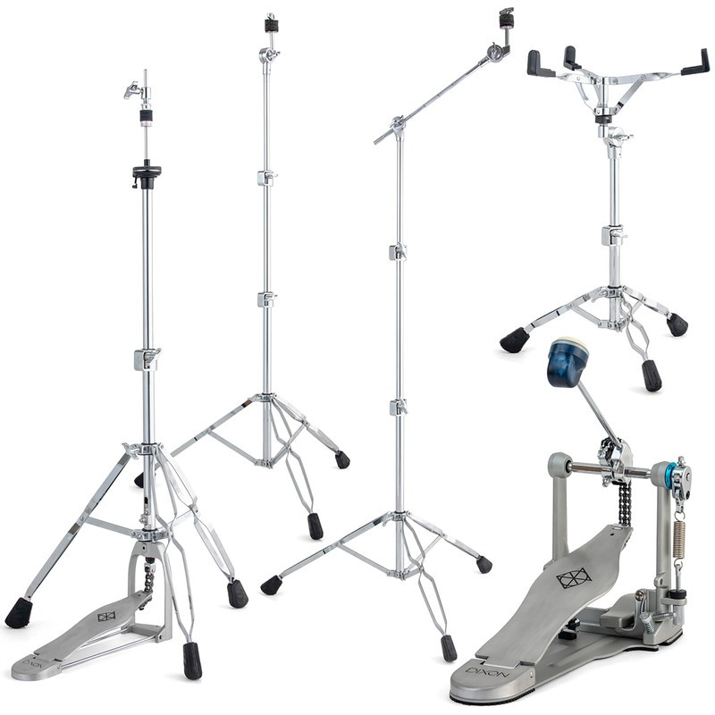 Dixon P2 Series 5-Piece Drum Hardware Pack featuring durable cymbal stands, hi-hat stand, snare stand, and lightweight yet sturdy construction suitable for rehearsals, gigs, and studio use.