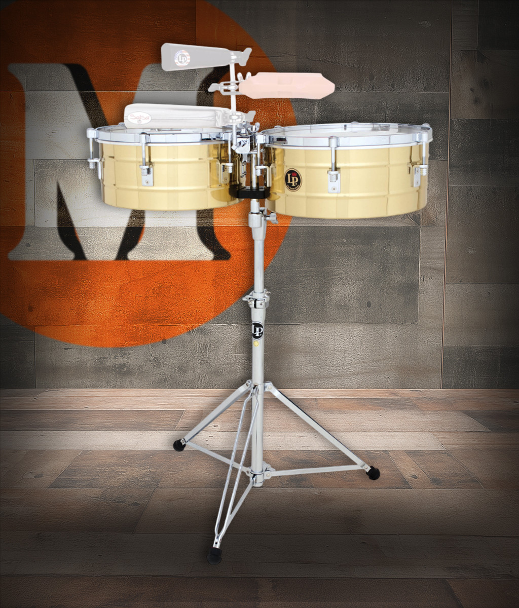 Latin Percussion LP257-B 14"/15" Timbales - Brass / Chrome (LP257-B) | Musician Madness