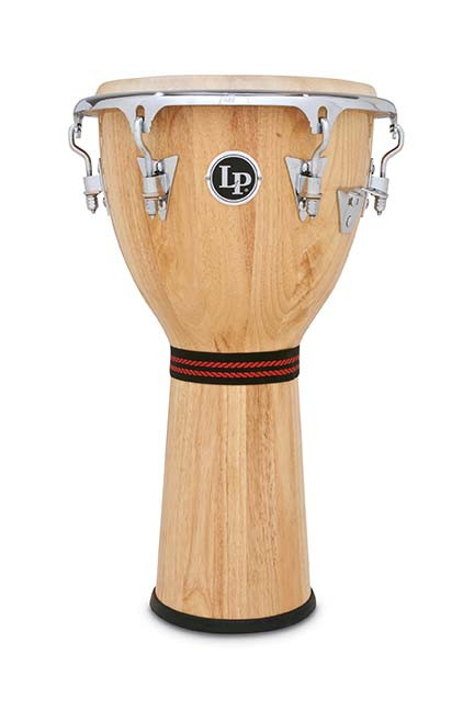 Latin Percussion LP720X Galaxy Classic II 12-1/2" Djembe featuring a natural-finish shell, chrome hardware, premium LP build quality, and deep, resonant tone ideal for world percussion, live performance, and studio recording.