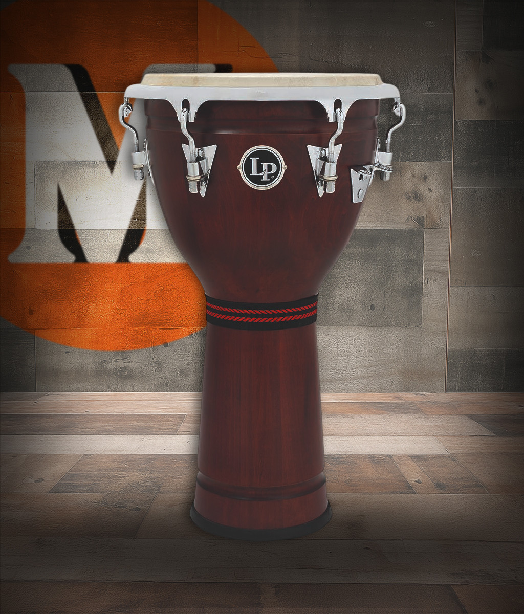 Latin Percussion LP720RG Richie Gajate-Garcia Classic II 12-1/2" Djembe - Red Tilia / Chrome (LP720RG) | Musician Madness