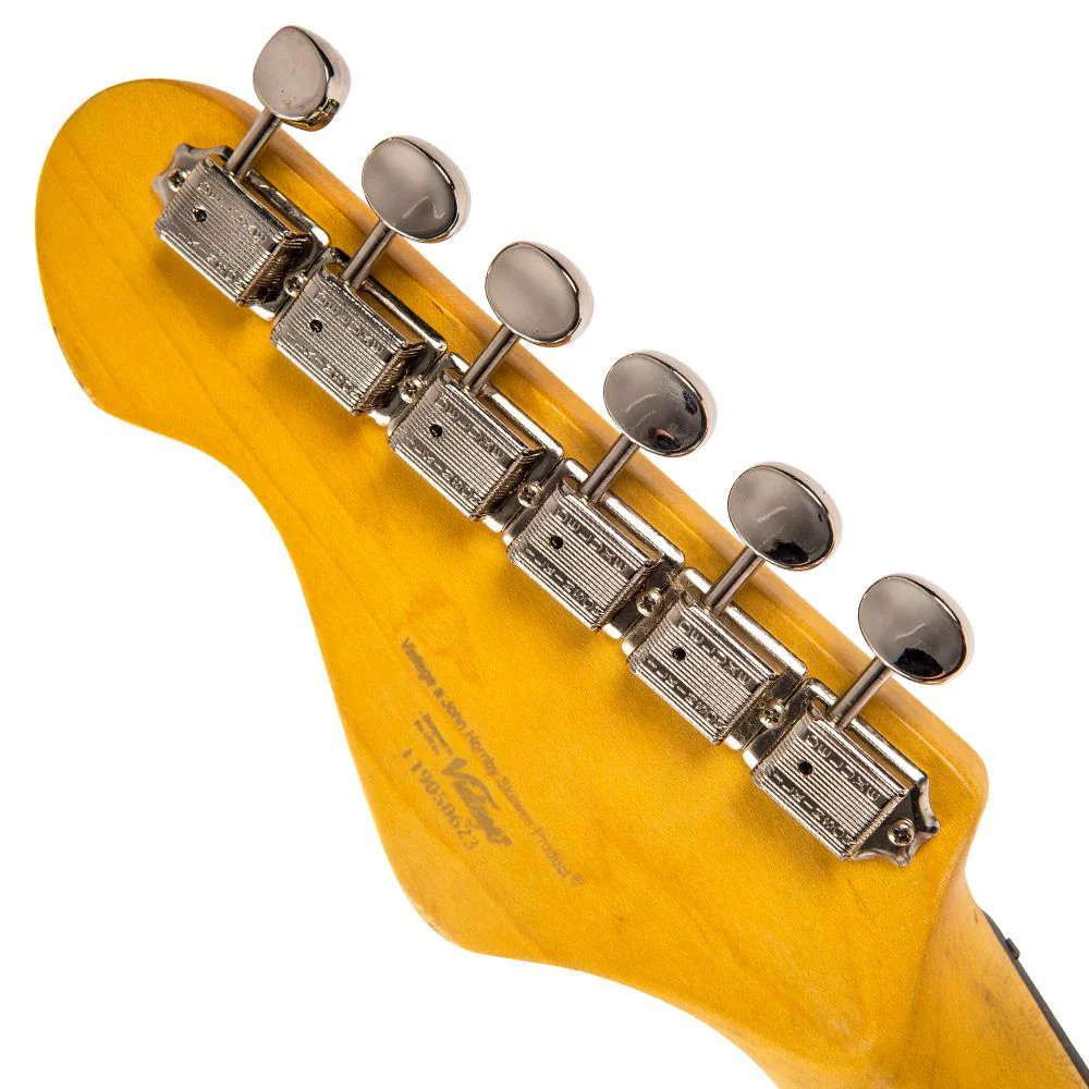 Vintage V6 ICON Electric Guitar - Distressed Laguna Blue (V6MRLB) | Musician Madness