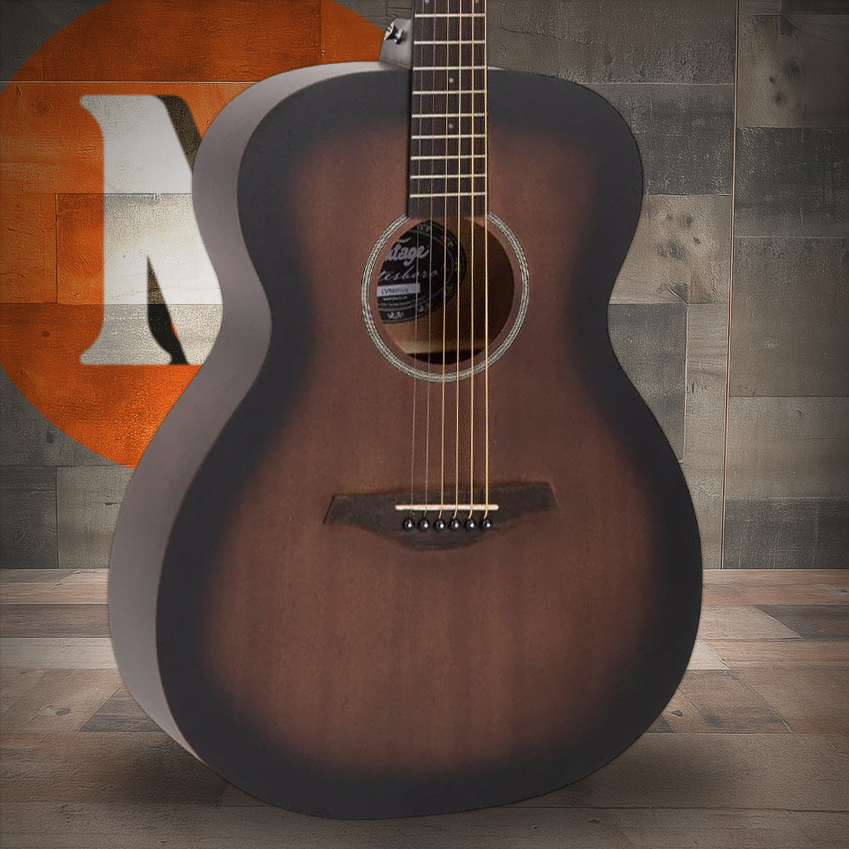 Vintage Statesboro Orchestra Acoustic Guitar - Whisky Sour, Left-Handed (LV660WK) | Musician Madness