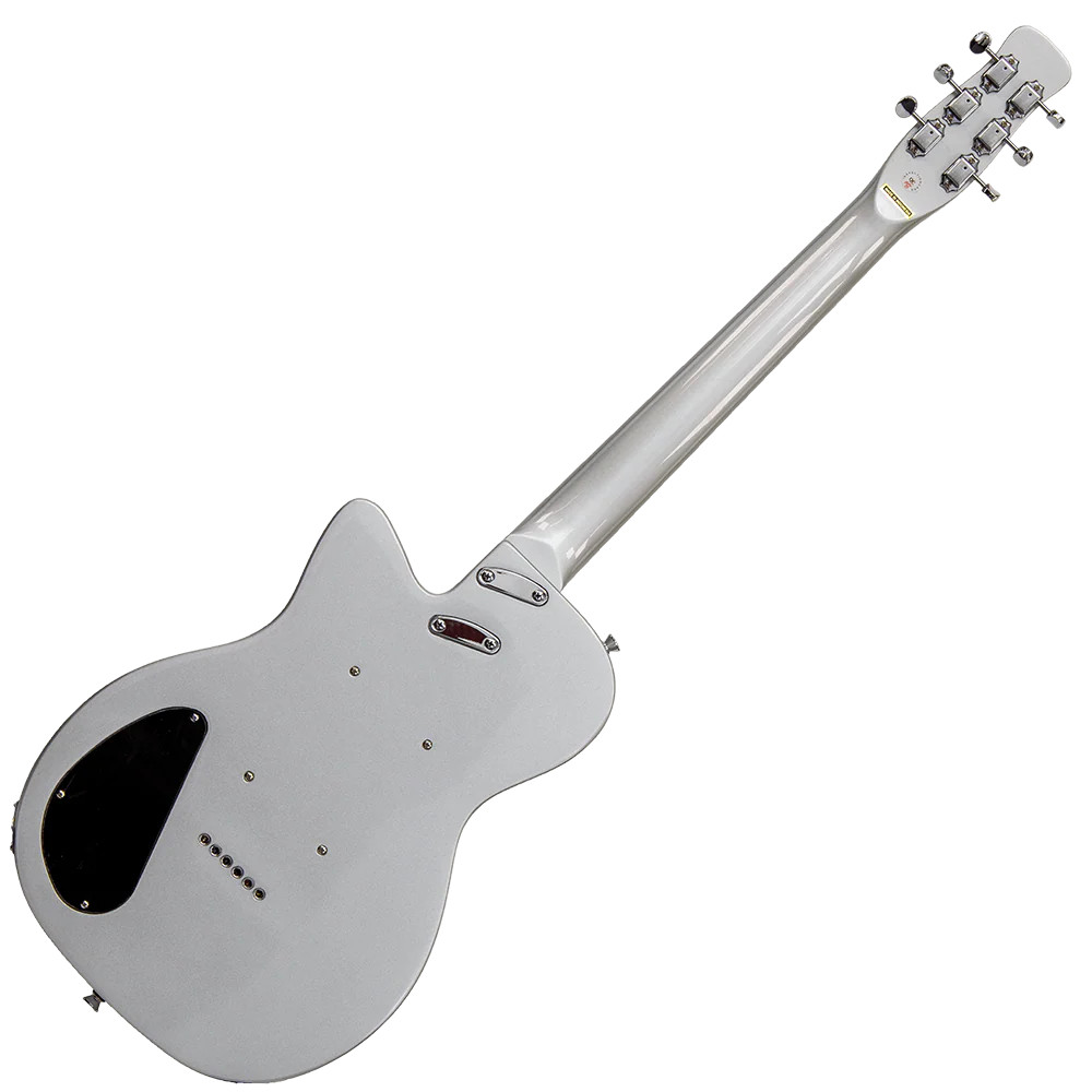 Silvertone 1303SVB Electric Guitar in Silverburst featuring classic retro styling, dual lipstick pickups, a comfortable neck profile, and vintage-inspired tone ideal for rock, blues, and alternative musicians.