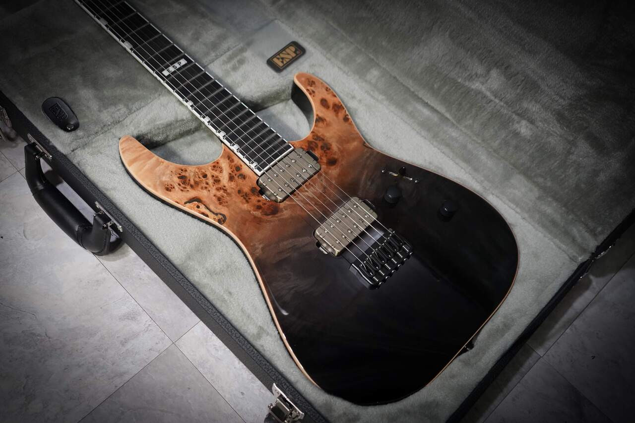 ESP E-II M-II HT Electric Guitar w/Case (EIIMIIHT) - Black Natural Fade | Musician Madness