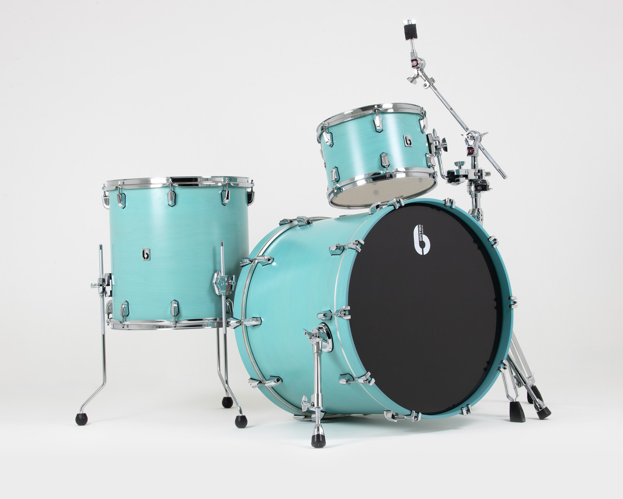 British Drum Co. ENG-22-CB-STL Enigma Series Club Kit. Satin Teal (ENG-22-CB-STL-U) | Musician Madness