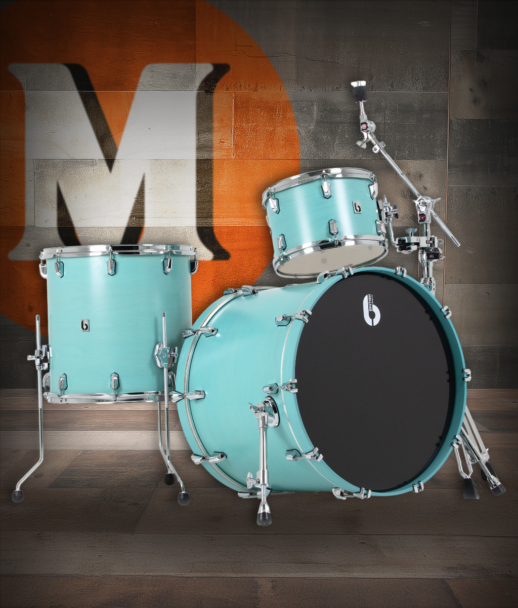 British Drum Co. Enigma Series Club Kit – Satin Teal (ENG-22-CB-STL) | Musician Madness