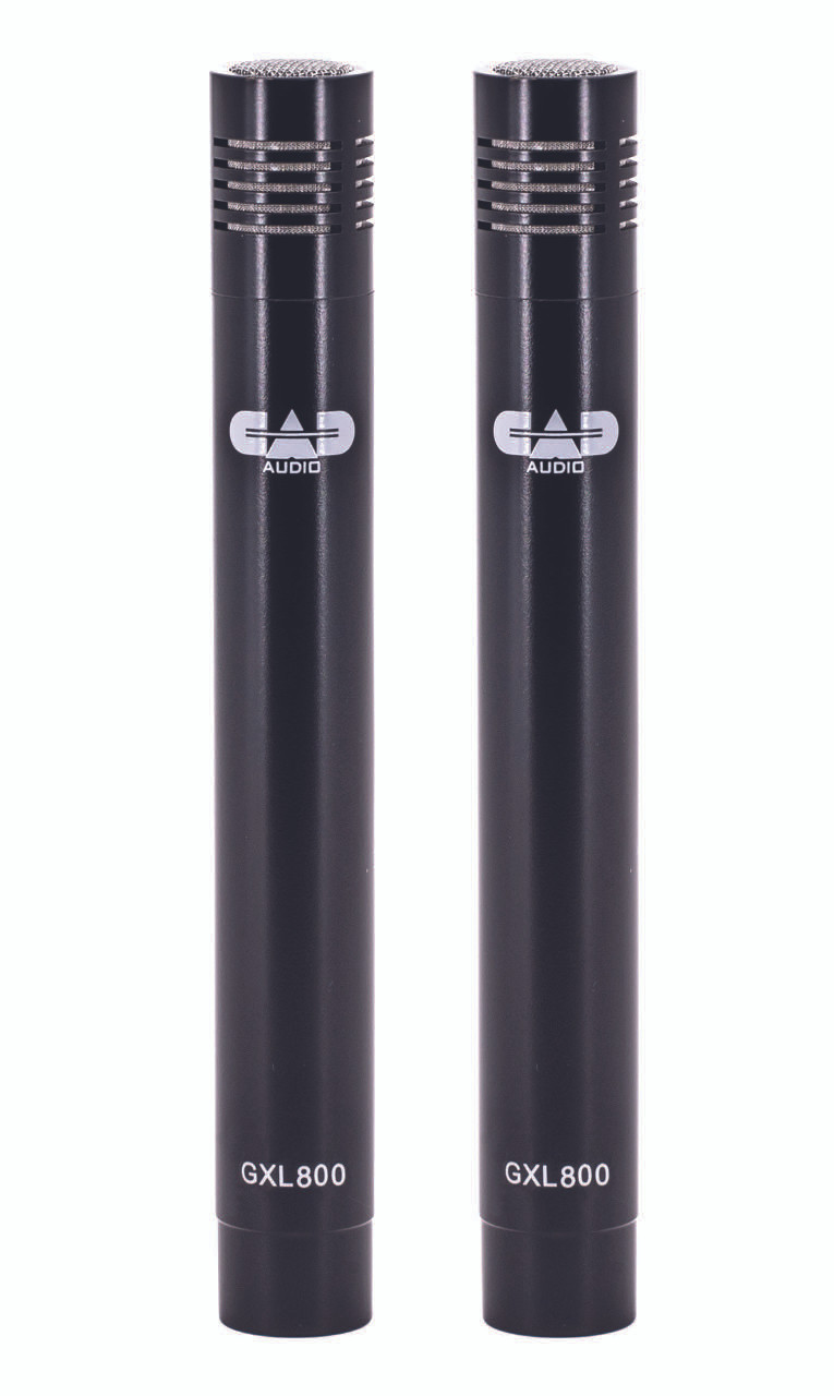 CAD GXL800 Small Diaphragm Condenser Pencil Microphone Pair (GXL800) featuring matched condensers for stereo recording, ideal for acoustic instruments, drum overheads, and detailed studio capture.