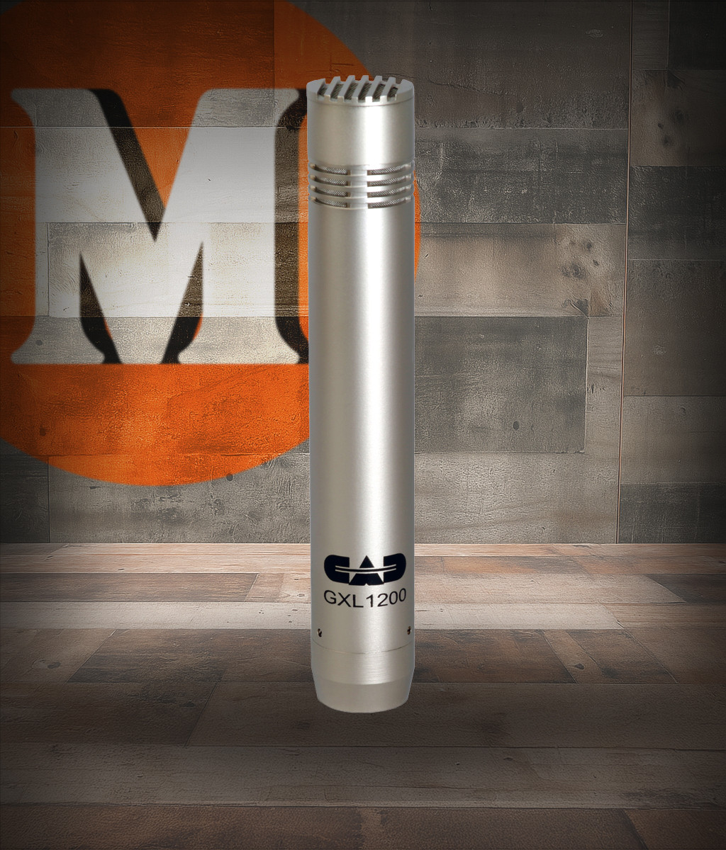 CAD Audio GXL1200 Cardioid Condenser Microphone (GXL1200) featuring small-diaphragm condenser design for detailed acoustic instrument capture, drum overheads, and precise studio recordings.