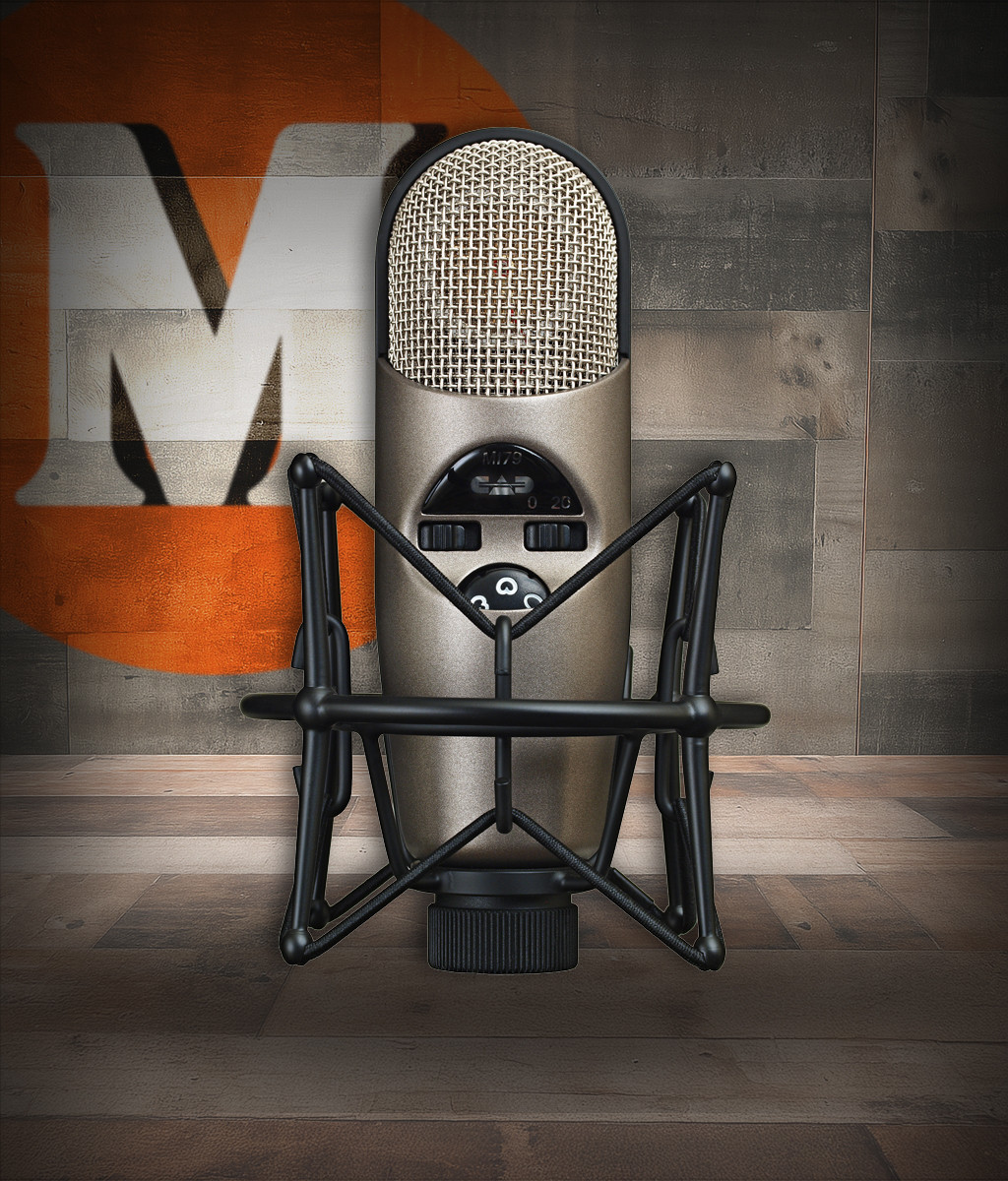 CAD Audio M179 Variable Pattern Large Diaphragm Condenser Microphone (M179) featuring continuously adjustable polar patterns, low-noise circuitry, and studio-grade performance for vocals, drums, and acoustic instruments.