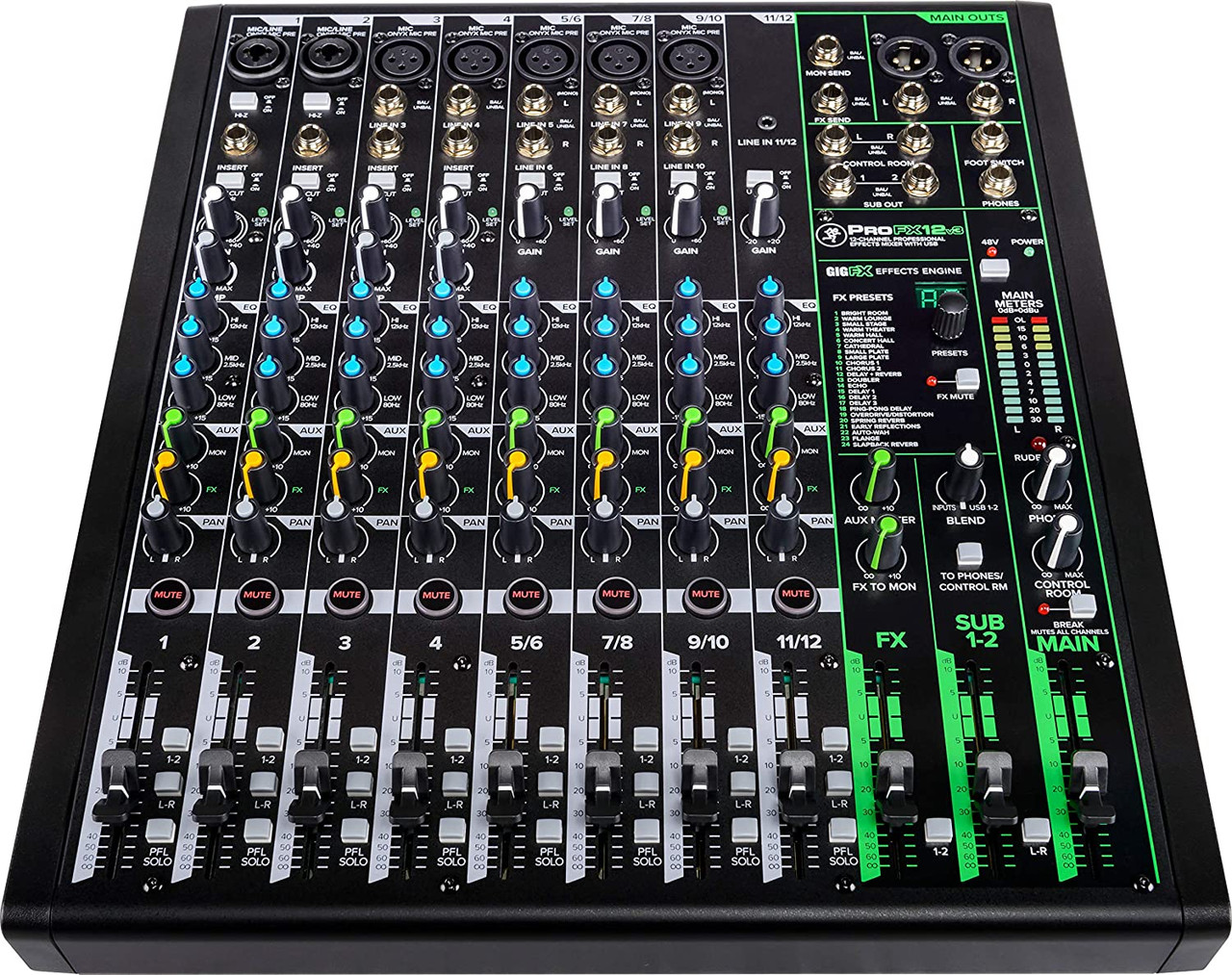 Mackie ProFX12v3 12-Channel Mixer (PROFX12-V3) | Musician Madness