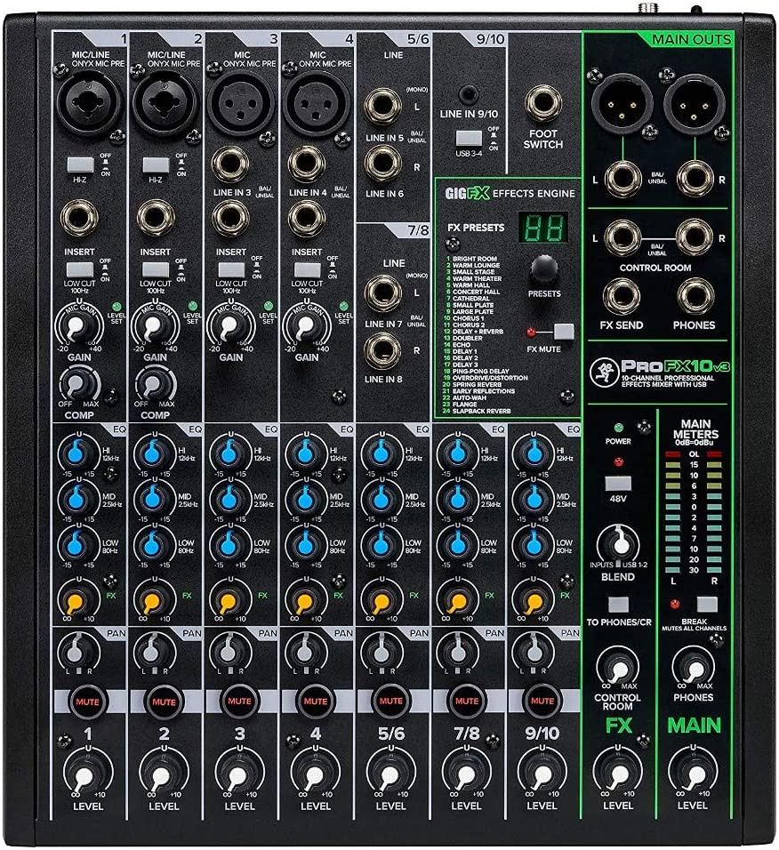 Mackie ProFX10v3 10-Channel Mixer (PROFX10-V3) | Musician Madness