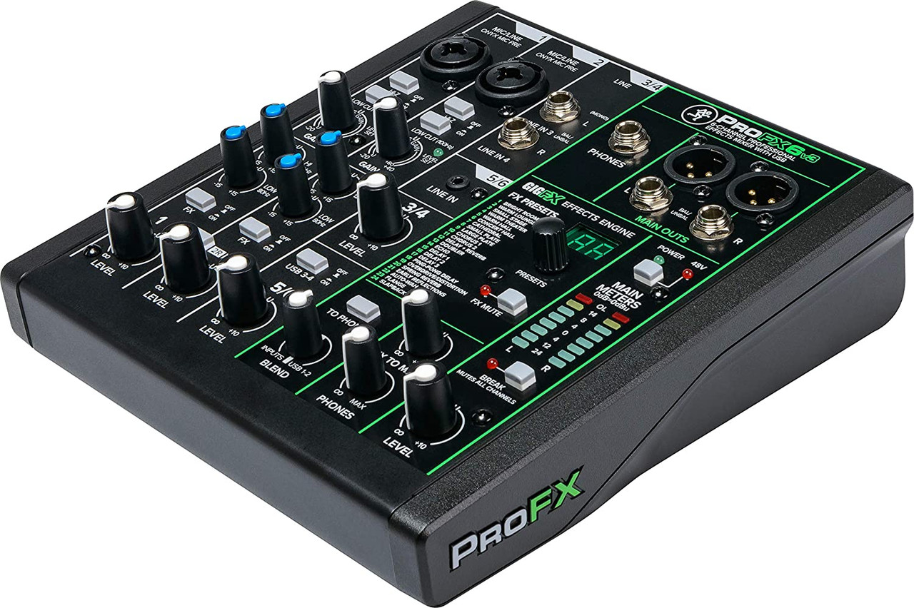 Mackie ProFX6v3 6-Channel Mixer (PROFX6-V3)