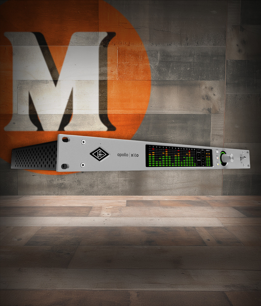 UAD Apollo Dante x16D Rackmount Thunderbolt Interface – Essentials Edition (UA-APX16DG2-ESS-U) featuring Dante network audio integration, premium AD/DA conversion, UAD DSP processing, and 18x20 professional I/O for advanced studio systems.