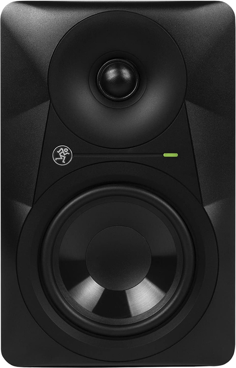 Mackie MR524 5" Powered Studio Monitor (MR524-U) featuring a 5-inch polypropylene woofer, 1-inch silk-dome tweeter, bi-amplified design, and precise acoustic tuning for accurate studio monitoring.
